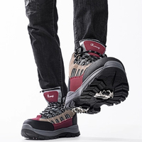 Botas Calefactables Eléctricas para Hombre y Mujer, Zapatos con Púas de Acero para Nieve, Batería Recargable de 8-12 Horas