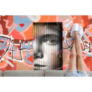 Alfombra con Diseño de Grafiti Urbano: Alfombra Moderna de Chenilla con Estilo Callejero - Product Image 1