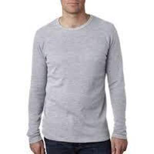 เสื้อยืดคอกลมแขนยาวสำหรับผู้ชายเสื้อยืดผ้าฝ้ายพิมพ์ฉลากตามสั่ง - Product Image 2