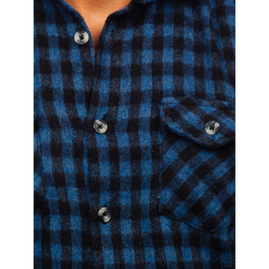 Chemise en flanelle Timberline pour homme, printemps, polyester/coton, coupe ample, manches longues, tissu brossé chaud, couture solide, respirant - Product Image 5