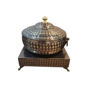 Hermoso aspecto, hermoso diseñador, exclusivo plato de frotamiento de metal de calidad, suministros para hoteles y restaurantes de fabricante indio - Product Image 5