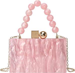 กระเป๋าคลัทช์ทำด้วยมือสุดพิเศษสำหรับบูติกกระเป๋าคลัทช์เรซิ่นใสสำหรับงานแต่งงานสำหรับผู้หญิง - Product Image 5