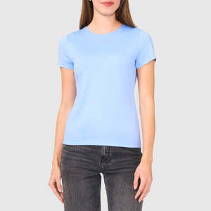 Camisetas informales de manga corta para mujer Camisetas ajustadas de color sólido de alta calidad para mujer en material de alta calidad personalizado - Product Image 4