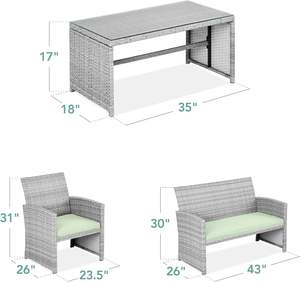 <b>Outdoor</b> Wicker <b>Rattan</b> Sofa <b>Set</b> Patio Furniture for Home and Resorts - Product Image 4