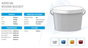 KCI Forign Trade Seau rond de 4000 ml avec conservation de la fraîcheur Style européen pour un usage domestique - Product Image 2