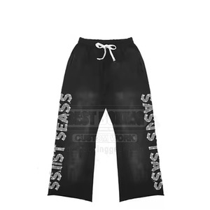 Survêtement en strass Vêtements décontractés OEM Fabriqués à la mode Survêtement en strass pour hommes En stock - Product Image 3