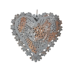 Antique cuivre fer métal suspendu coeur ornement décoratif mural pour la maison et la décoration de Noël à la main en vrac - Product Image 4