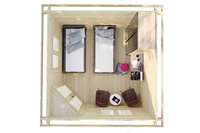 Cabanes en bois préfabriquées Maison en bois préfabriquée Maison d'été préfabriquée en coin - Abri de jardin en bois durable pour la détente et le rangement