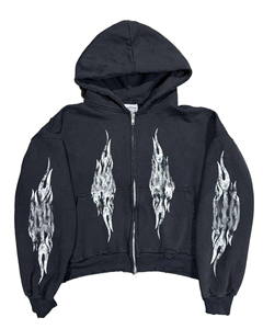 Custom Logo Zip Hoodie High Quality Heavyweight French Terry Unique Style Screen Print Winter Zipper Hoodie Low MOQ - Product Image 1