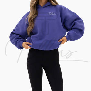 Nouveaux sweats à capuche pour femmes d'hiver, couleur unie, pull à capuche avec logo sur le devant, 100% coton polaire, qualité supérieure, prix avantageux - Product Image 2