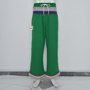 Pantalon évasé en éponge française surdimensionné unisexe taille moyenne cordon droit pantalon large en détresse de haute qualité poids lourd - Product Image 3