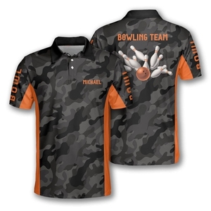 เสื้อเจอร์ซีย์โบว์ลิ่งแบบสั่งทำสำหรับผู้ชายผ้าควบคุมความชื้นและพิมพ์รายละเอียดการระเหิดสำหรับการสร้างแบรนด์ทีม - Product Image 6