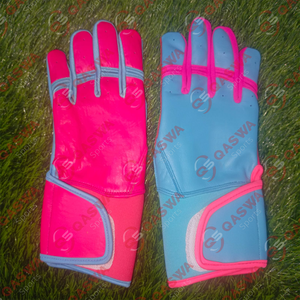 Nouvel arrivage de cuir de vachette de qualité supérieure, couleur rose et sarcelle, nouveau design de gants de baseball pour jeunes et adultes - Product Image 1