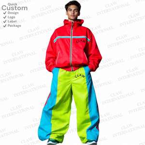 Custom Oversize Sportwear Streetwear Casual Sweatsuit 3M reflectante cortavientos Nylon Chándal Hombres Chaqueta y Jogger Set - Product Image 1