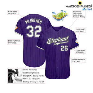 Camisetas de Béisbol y Sóftbol Unisex con Logotipo Personalizado, 100% Poliéster, Secado Rápido, Ropa Deportiva Transpirable para Equipos - Product Image 3