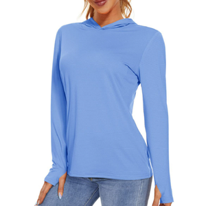 Sudadera con capucha de protección solar para mujer de alta calidad, Jersey ligero de manga larga para mujer, bolsillo, senderismo, exportación al aire libre desde BD - Product Image 4