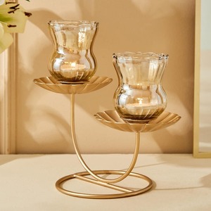 High Quality Handmade Iron <b>Candlestick</b> <b>Holders</b> Metal Votives Home Christmas Decoration Luxury Fancy Candle Mold Scented Wax - Product Image 1