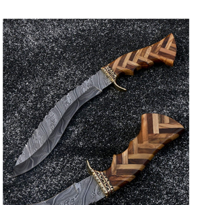 Couteaux de chasse en acier D2 faits à la main personnalisés avec manche en bois couteau Bowie poli avec gaine en cuir. - Product Image 4