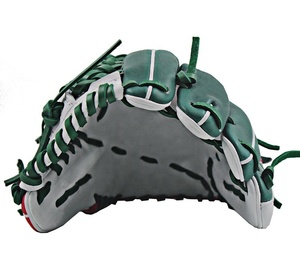 Gant de baseball WARPRO INDUSTRY vert, blanc, rouge, à doigts entiers, design H-Web, en tissu non tissé, durable, pour lanceur gaucher, 33 pouces - Product Image 2