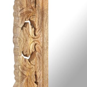 Espejo de Pared con Marco Tallado de Madera de Mango, Hecho a Mano, de Calidad de Exportación, Moderno, Ecológico, para Dormitorio, Sala de Estar u Hotel - Product Image 4
