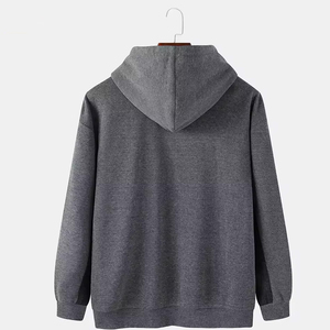 Por encargo básicos de mezcla de algodón a prueba de viento anti encogimiento Drop Shoulder Hoodies logotipo personalizado en tela de punto de primera calidad - Product Image 2