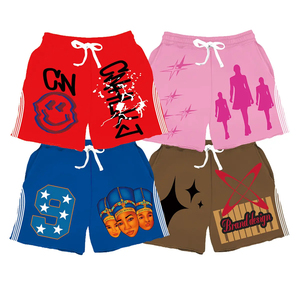 Logo personnalisé Short élastique d'été en coton polyester avec impression de lettres pour l'extérieur Short décontracté pour homme - Product Image 5