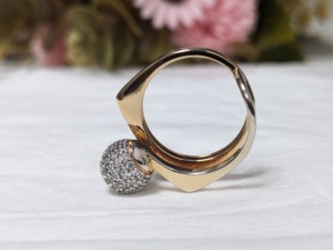 Bague de fiançailles en or blanc massif 14K de 1 ct de style vintage cluster, taille ronde, diamant de laboratoire pour bijoux d'anniversaire - Product Image 2