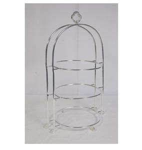แท่นวางเค้กโลหะชุบทองแบบสามชั้นชั้นชั้นแท่นวางเค้กสุดหรูแบบคลาสสิก - Product Image 2