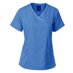 Scrubs médicaux personnalisés de haute qualité Nouveau design Hôpital d'été OEM Vente en gros Spandex Stretch Tricoté Vêtements de médecin - Product Image 6