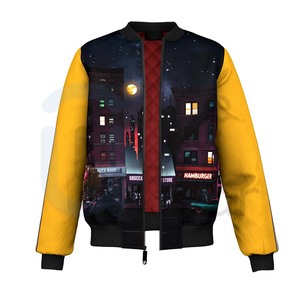 Chaqueta de bombardero de alta calidad para hombre, estilo callejero, nuevo diseño, cremallera completa, cuello levantado, ropa de invierno, bordado frontal, servicio OEM - Product Image 2