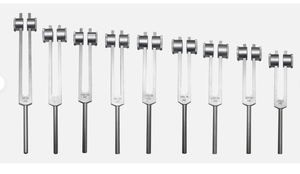 Diapasons lestés pour chakras, étoile de l'âme et étoile de la Terre - Ensemble de 9 diapasons pour la guérison.. - Product Image 2