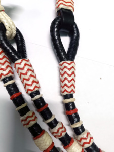 Riendas Romal de Cuero Crudo Trenzado a Mano de Primera Calidad, Cuerda de Amarre para Caballos Estilo Western, Riendas Romal de Cuero Duraderas Hechas a Mano, Equipo de Entrenamiento Ecuestre - Product Image 4