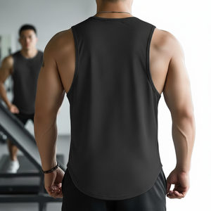 Débardeur de musculation pour homme, nouvelle collection été, col rond, décontracté, imprimé par transfert thermique, respirant, maille tricotée en polyester, séchage rapide, vente en gros - Product Image 2