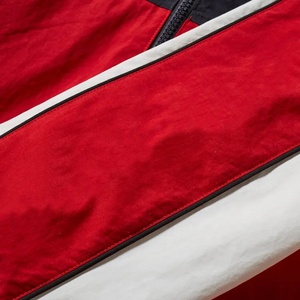 Customized Printed Canvas Lining Plus Size 100% Polyester Quick Dry Color Block Stand Collar Windbreaker <b>Jackets</b> Breathable - Product Image 5