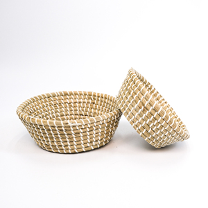 Bol de rangement pour fruits en herbe de mer, petit panier en paille, prix de gros, paniers en herbe de mer, décoration de cuisine - Product Image 6