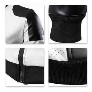 แจ็กเก็ตขี่มอเตอร์ไซด์หนังพียูสำหรับผู้ชาย, แจ็คเก็ตขี่มอเตอร์ไซด์คอตั้งไซส์ใหญ่พิเศษมีซิป2025/2026ฤดูใบไม้ร่วง - Product Image 6