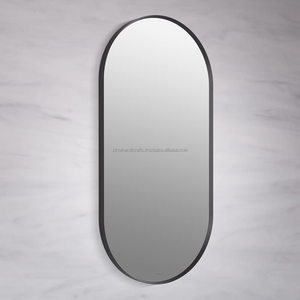<b>Black</b> Color <b>Mirror</b> With Painted Finishing Modern Home Decoration For Living Room Wall Decor <b>Metal</b> Wall Full Mounted <b>Mirrors</b> - Product Image 2