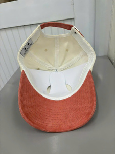 Cream and Terracotta <b>Corduroy</b> Baseball Hats Two Tone Unisex <b>Cap</b> Wholesale for Promotions Outdoor Headwear OEM Vietnam Dad Hat - Product Image 5