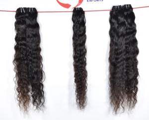วิกต่อผมมนุษย์สีดำธรรมชาติทอเป็นลอนคลื่นสีดำเวียดนาม - Product Image 5