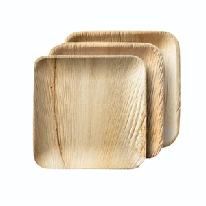 Assiettes carrées en feuille de palmier Areca biodégradable Fournisseur de vaisselle écologique durable à bon prix - Product Image 2