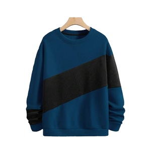 High Quality <b>Men</b> <b>Pullover</b> Sweatshirt 100% Cotton Lined Solid Breathable Eco-Friendly Customizable 220g Sweatshirt 2026 - Product Image 3