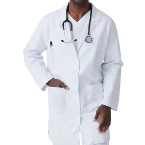 उच्च गुणवत्ता वाले पुरुष लैब कोट महिला नर्स वर्दी मेडिकल डिजाइन डॉक्टर सफेद लैब कोट पाकिस्तान आपूर्तिकर्ता