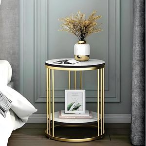 Table d'appoint en métal élégante pour la maison, offrant une surface pratique pour les lampes, les livres, les plantes et les objets essentiels au quotidien - Product Image 2