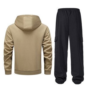 Ensembles de survêtements pour hommes 2 pièces tenues de jogging athlétiques tenues décontractées pour hommes sweats à capuche zippés et pantalons de survêtement - Product Image 2