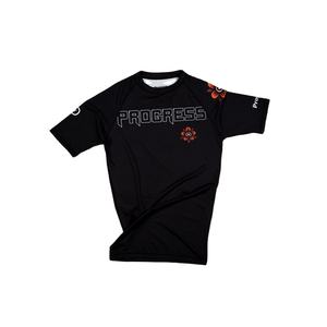 Hecho en fábrica WINNER WEARS alta calidad BJJ Jiu Jitsu Rash Guard Unisex manga corta 240g camisa de gimnasio impresa personalizada - Product Image 1