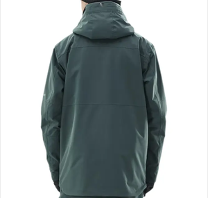 Coupe-vent d'hiver personnalisé unisexe, léger, pliable, avec poche avant, demi-zip, capuche, logo personnalisé, imperméable et respirant - Product Image 2