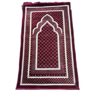 Alfombras de oración portátiles de alta calidad Musallah en patrón impreso Precio cómodo y al por mayor para alfombra de oración de Ramadán - Product Image 6