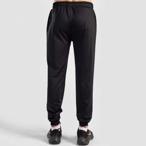 Customized Elastic Waist Black <b>Joggers</b> for Sports Training-XL Size Lightweight Woolen Colored Wash Zipper Decorations - Product Image 2