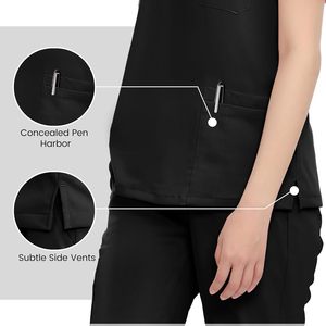 Ensembles d'uniformes de gommage médicaux en polyester de coton de qualité supérieure vente en gros médecins infirmières survêtement costumes de gommage hôpital unisexe avec vestes - Product Image 6