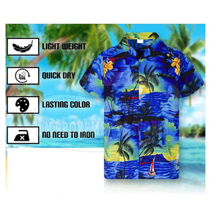 Camisas de playa de verano para hombres 100% algodón transpirable diseño de impresión informal hecho Pakistán para sublimación ropa de playa servicio OEM - Product Image 3